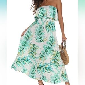 🍃 Off the shoulder summer maxi dress M/L
